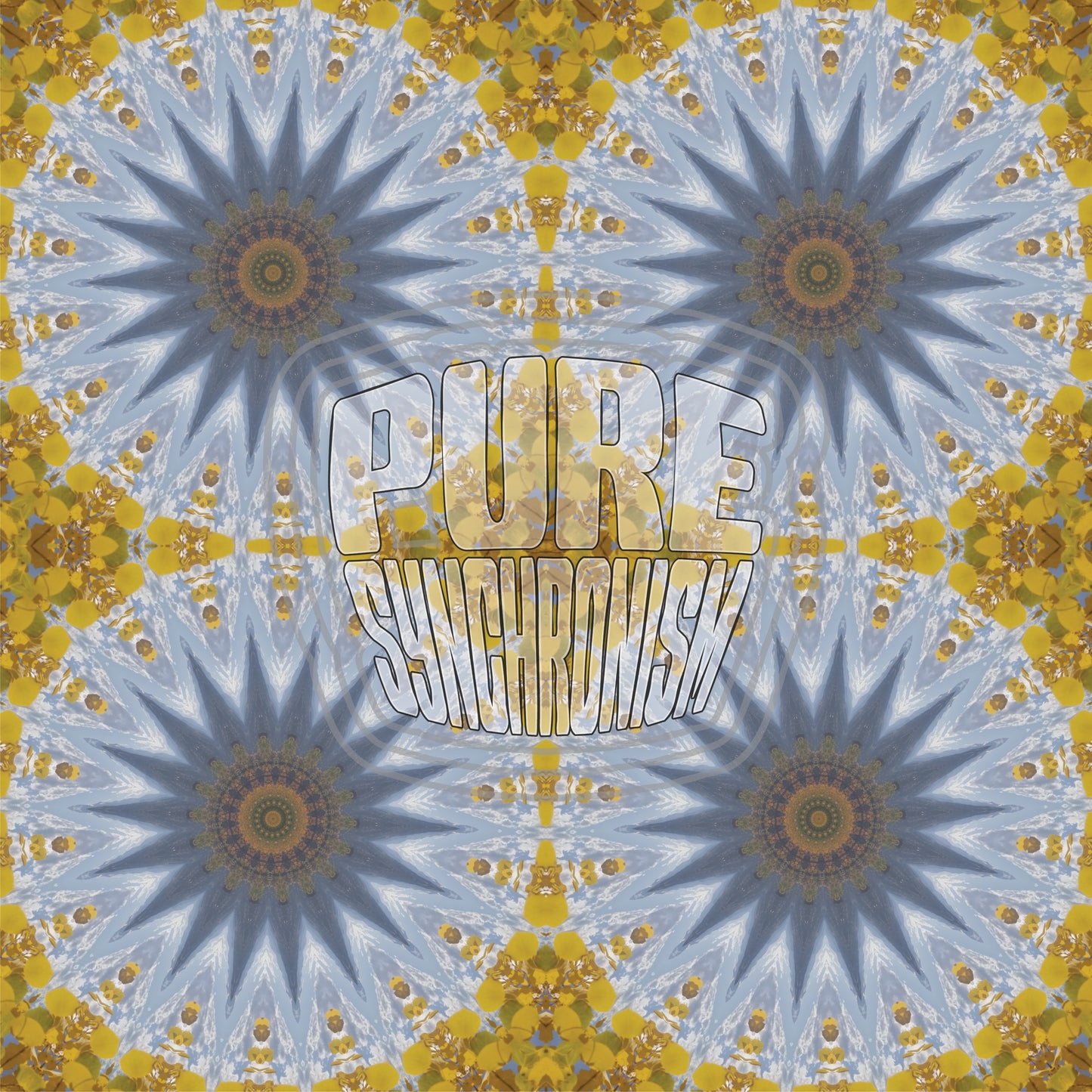 Yellow Leaves & Clouds Spiral v.1 — Cotton Hoodie