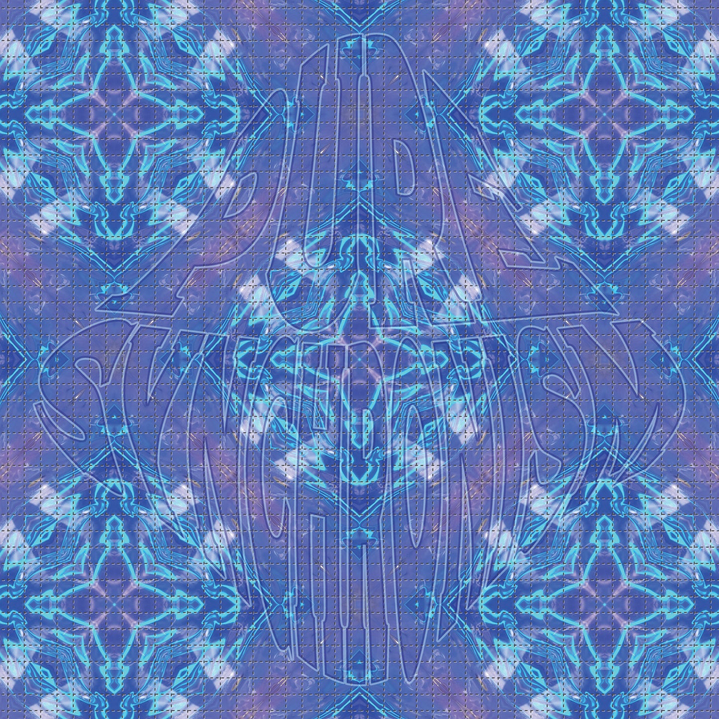 Neon Under Glass Block Psychedelic Hoodie v.3 | Wearable Art