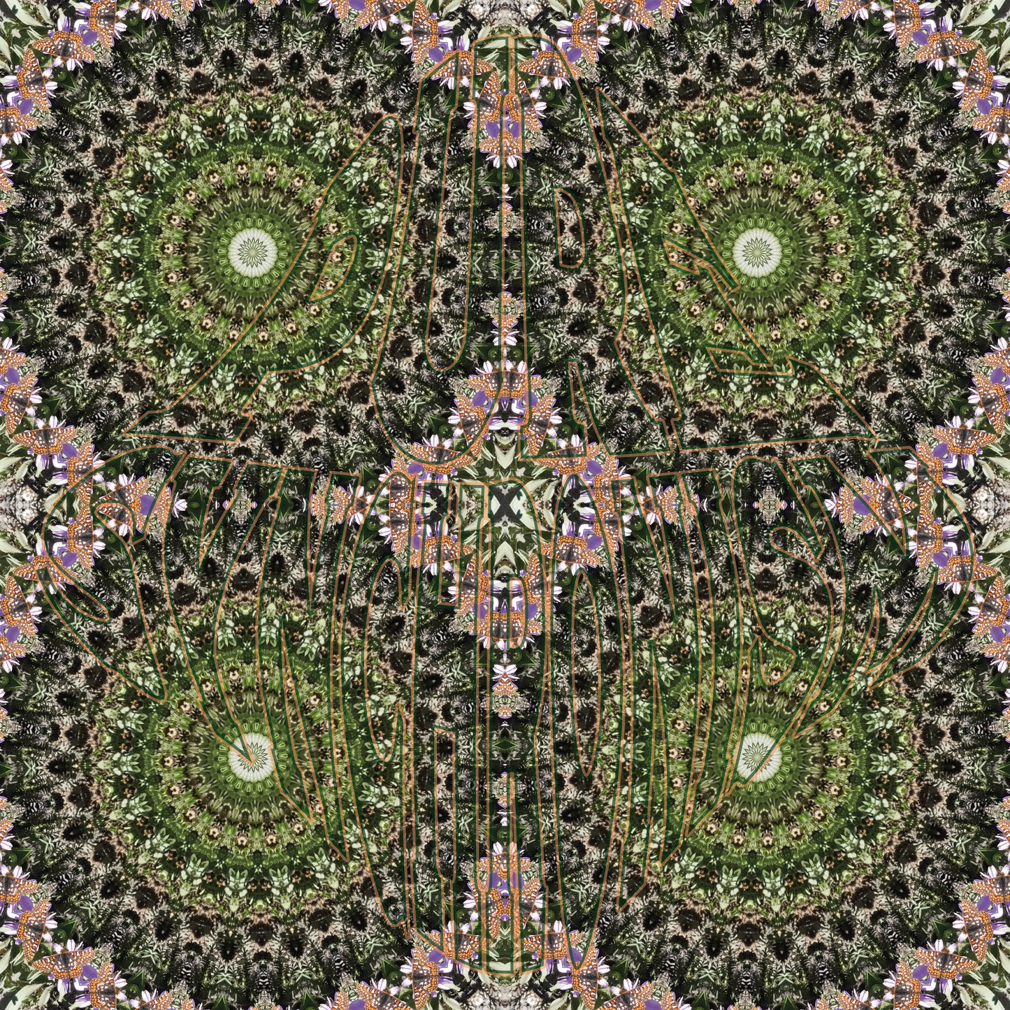 Butterfly Wildflower Spiral v.1 — Cotton Hoodie