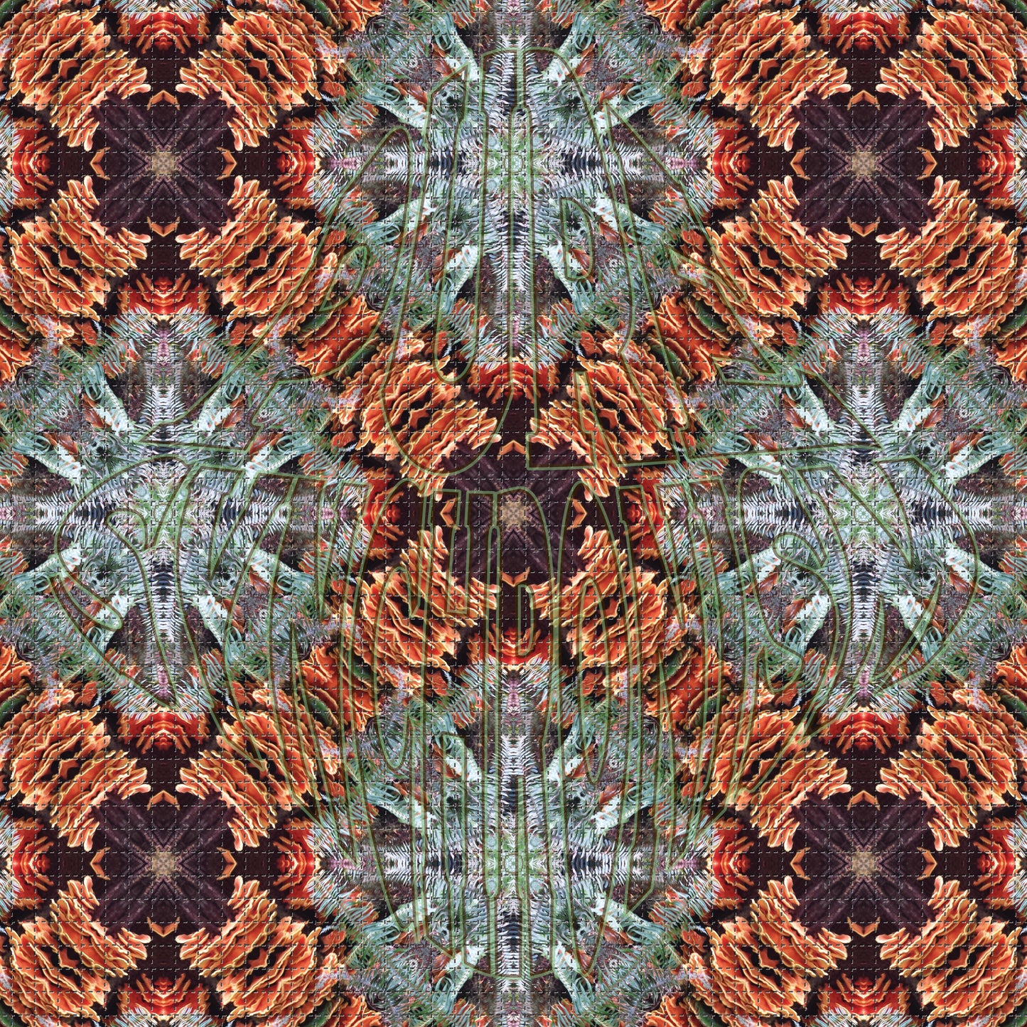 Chicken of the Woods & Sword Ferns Psychedelic Hoodie v.3 | Wearable Art