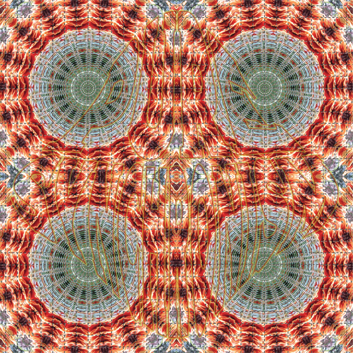 Chicken of the Woods & Sword Ferns Psychedelic Hoodie v.4 | Wearable Art