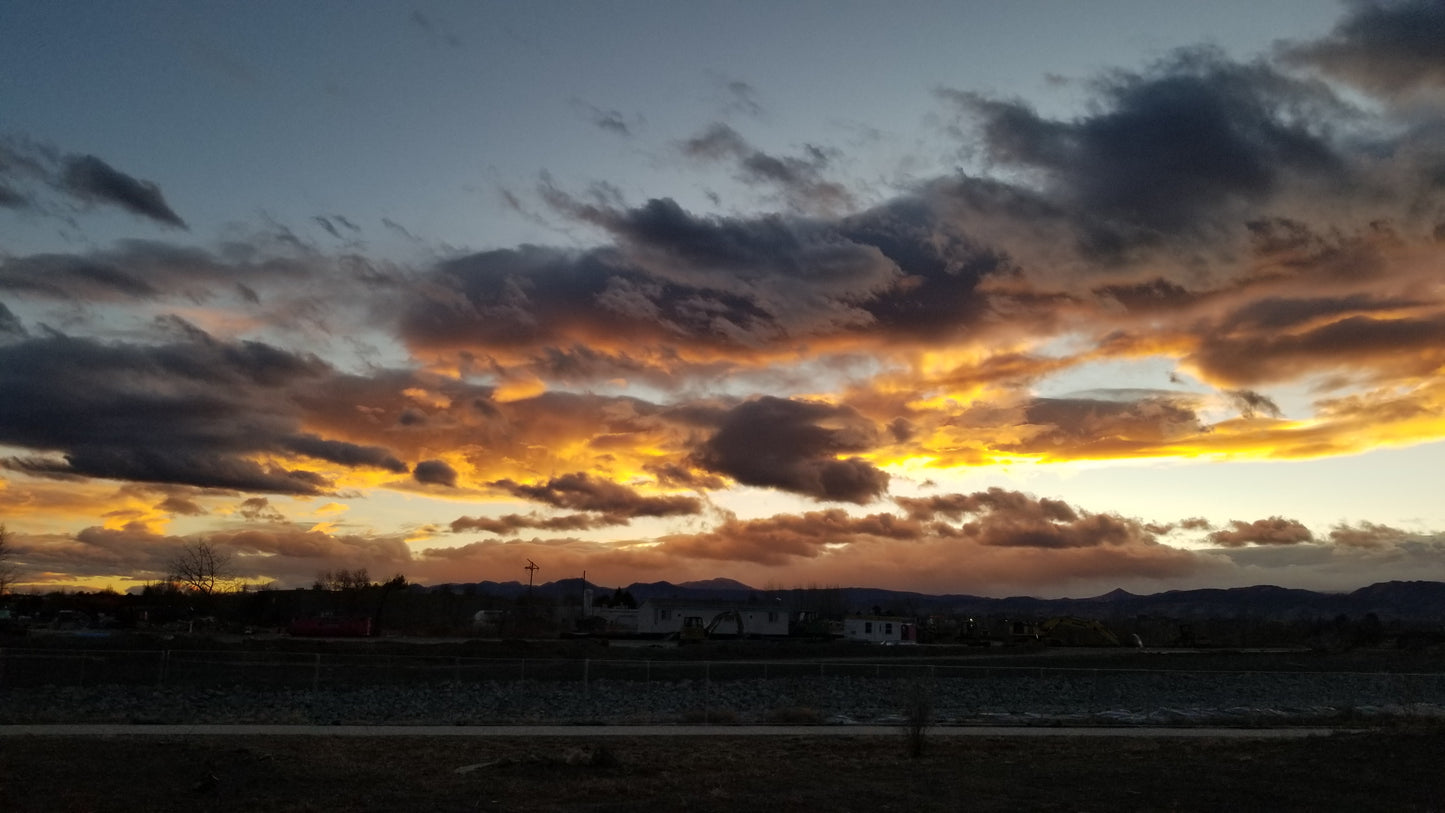 Fluffy Sunset Clouds Spiral v.1 — Cotton Hoodie