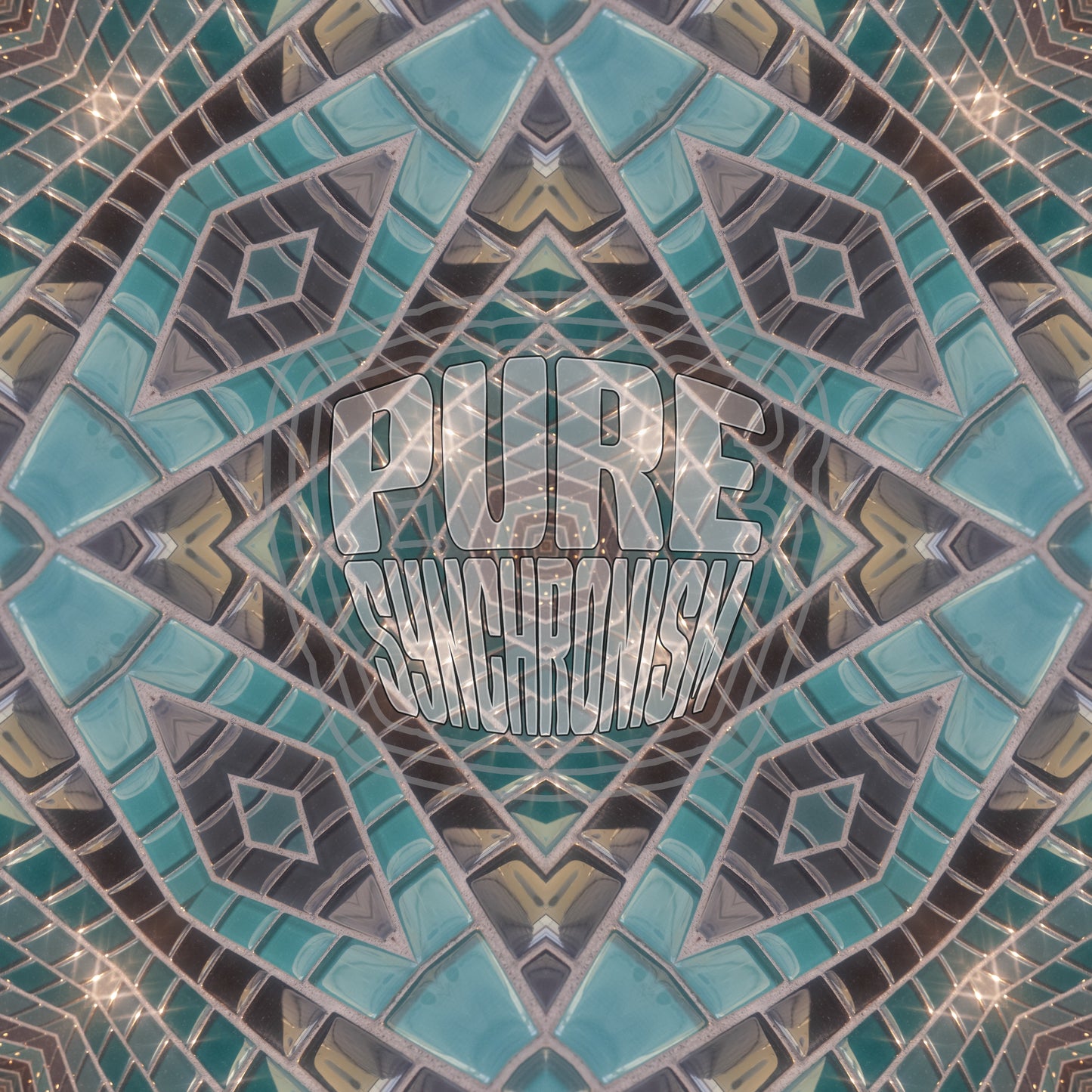 Blue Green Glass Tile v.1 — Cotton Hoodie