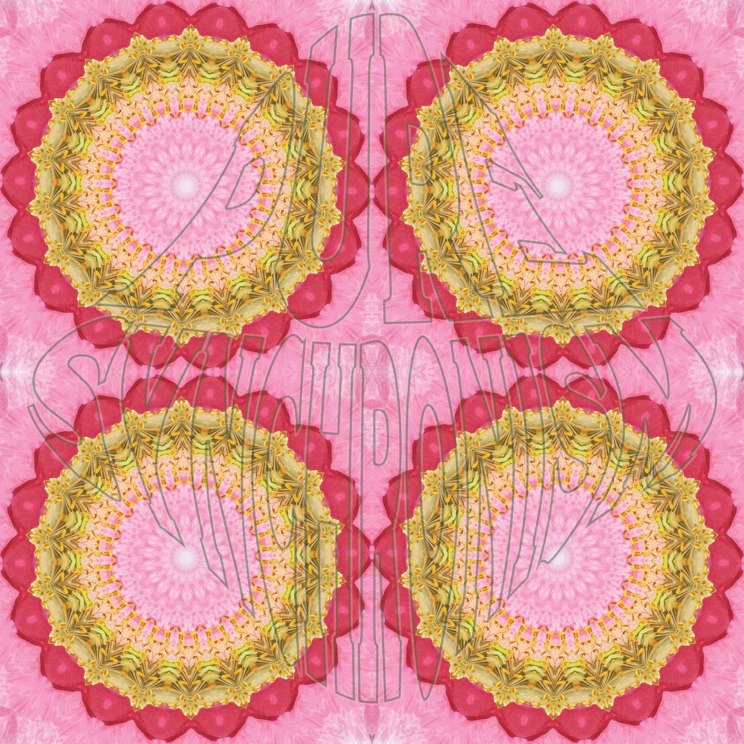 Pink Poppy — Spiral v.1 Cotton Hoodie