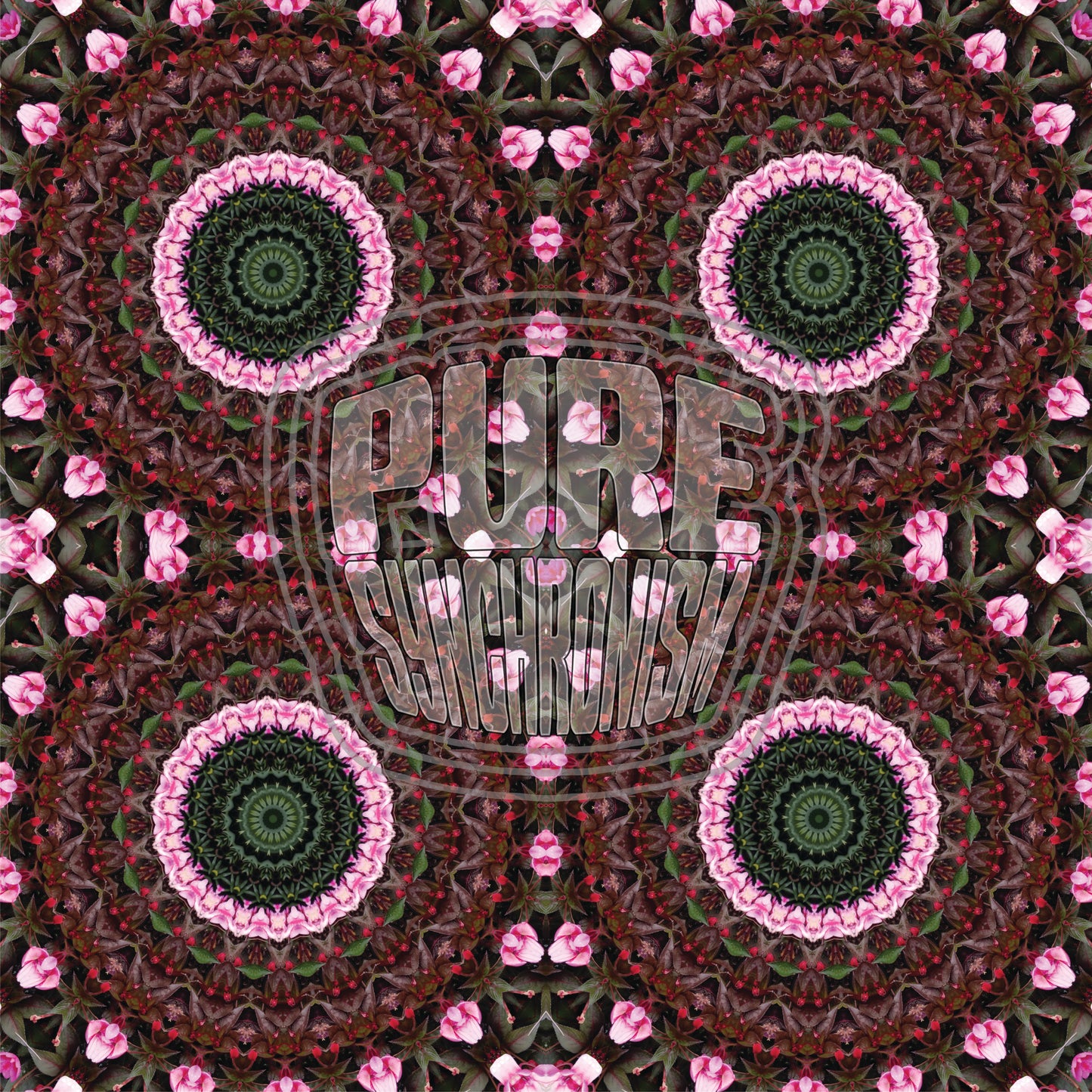 Pink Impatiens Spiral v.1 — Cotton Hoodie