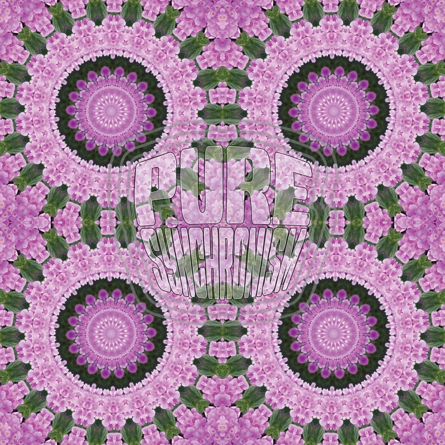 Purple & Pink Lantana Flower Spiral v.1 Cotton Hoodie