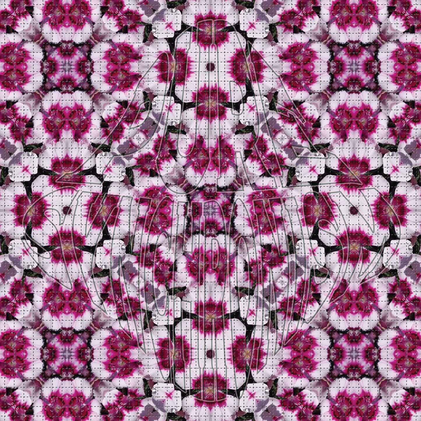 Dianthus Flowers Psychedelic Hoodie v.1 | Wearable Art