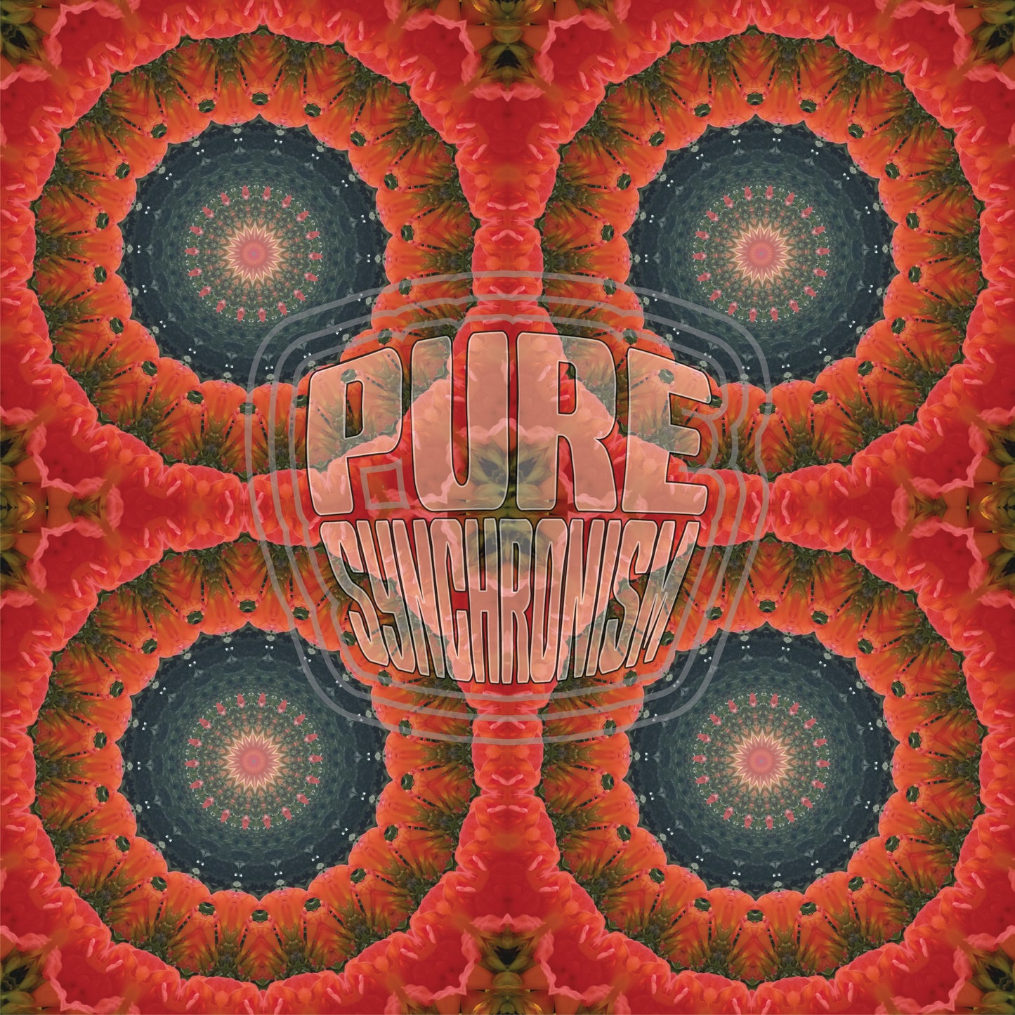 Orange Trumpet Flowers Spiral v.1 — Cotton Hoodie