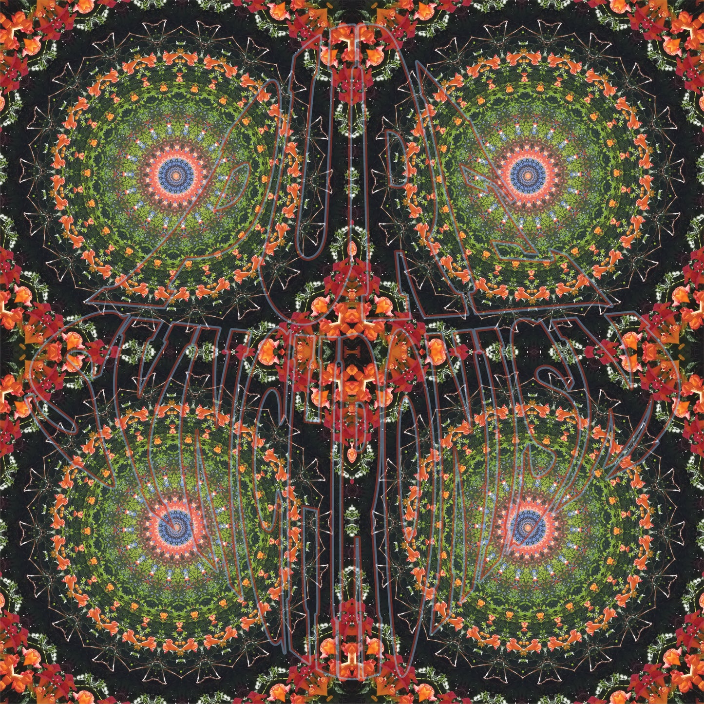 Orange Trumpet Flowers Spiral v.2 — Cotton Hoodie