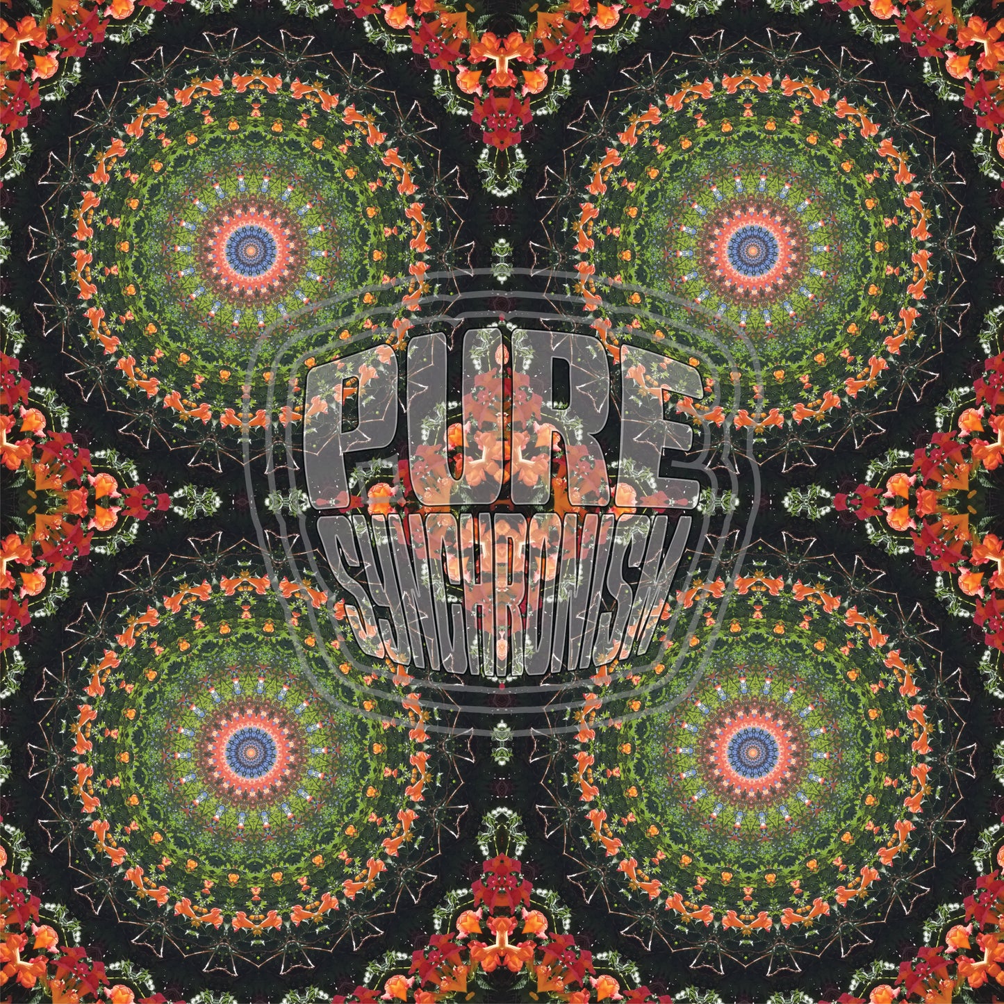 Orange Trumpet Flowers Spiral v.2 — Cotton Hoodie