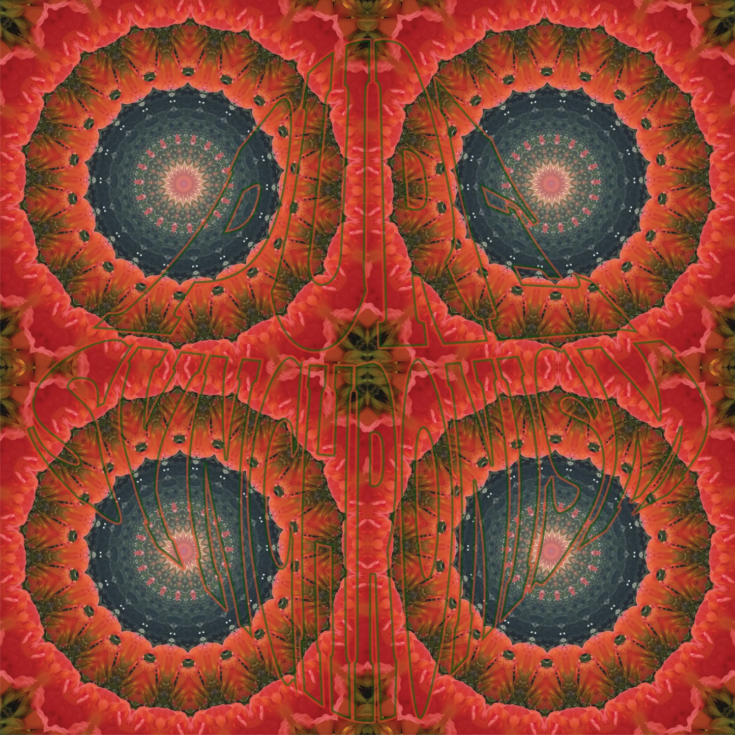 Orange Trumpet Flowers Spiral v.1 — Cotton Hoodie