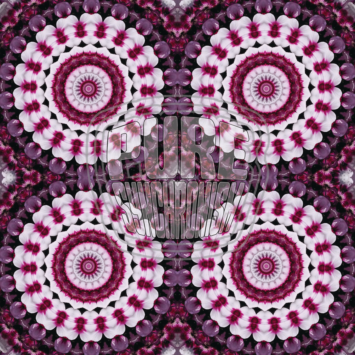 Pink White Flower Spiral v.1 Cotton Hoodie