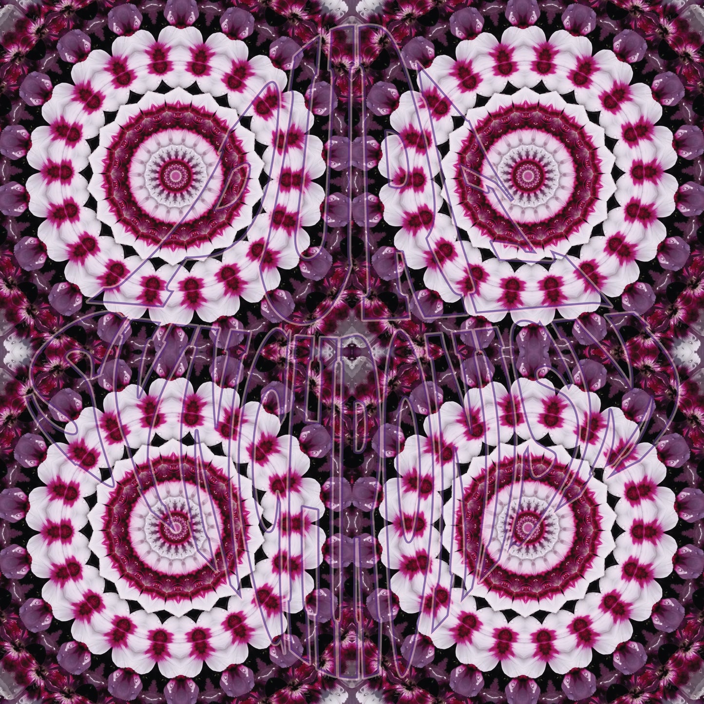 Pink White Flower Spiral v.1 Cotton Hoodie