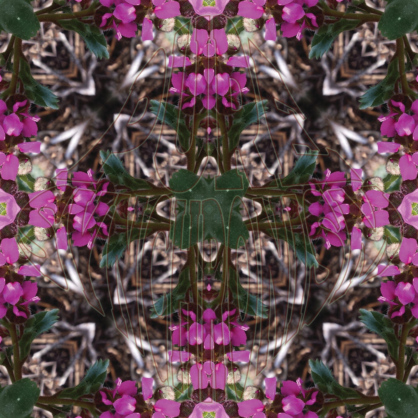 Pink Wildflower With Buds v.1 — Cotton Hoodie