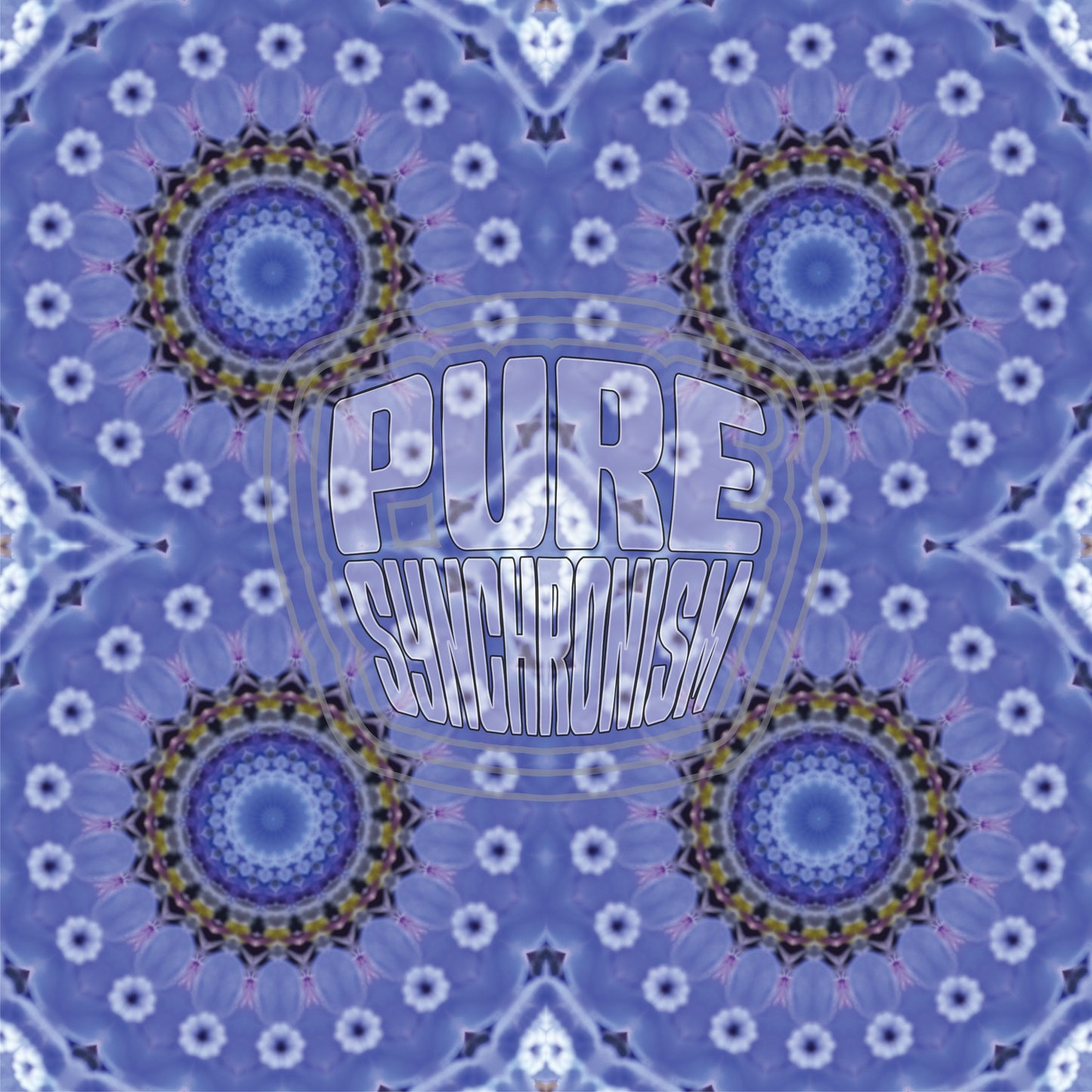 Blue Purple Flower Spiral v.1 — Cotton Hoodie