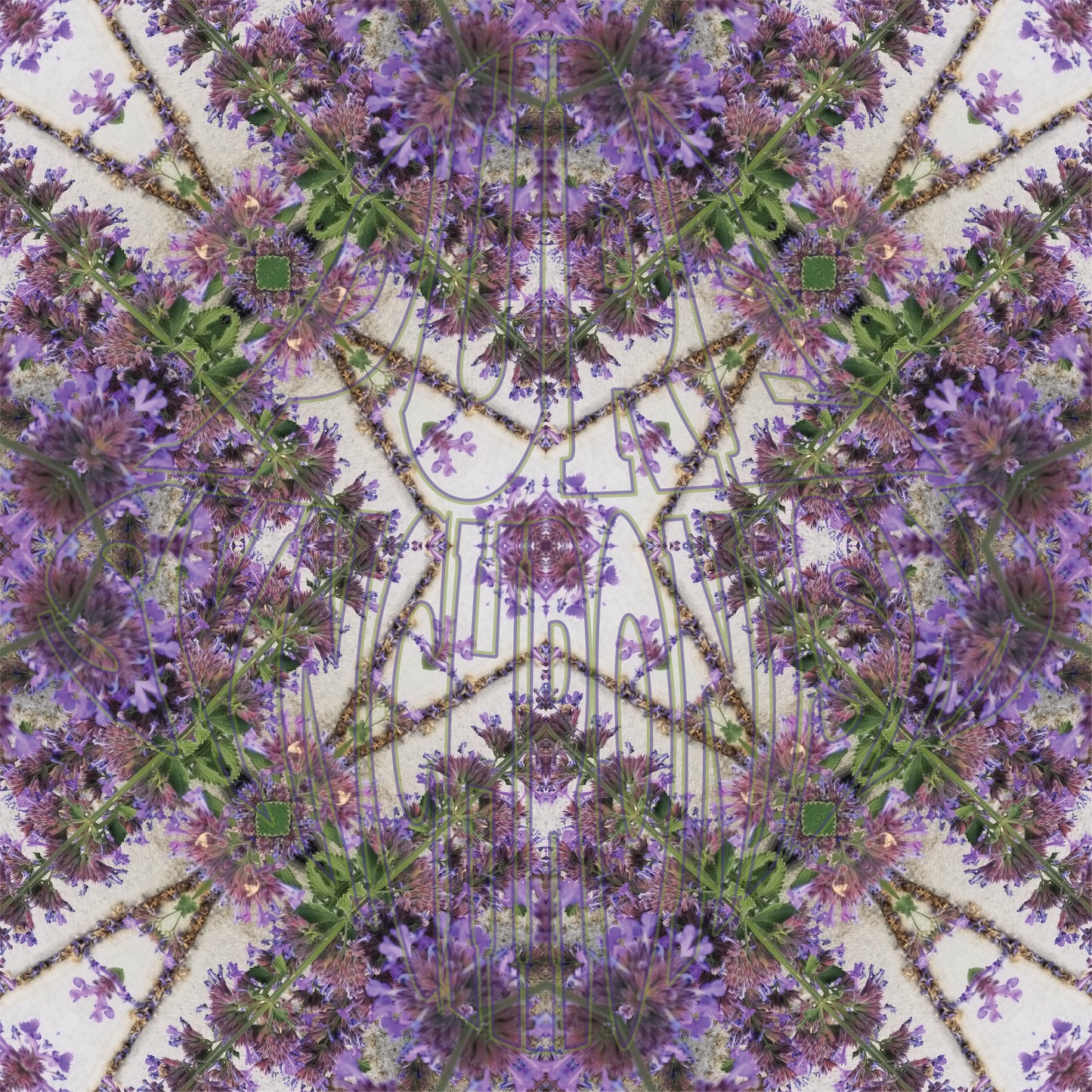 Purple Flower Clusters v.2 Cotton Hoodie