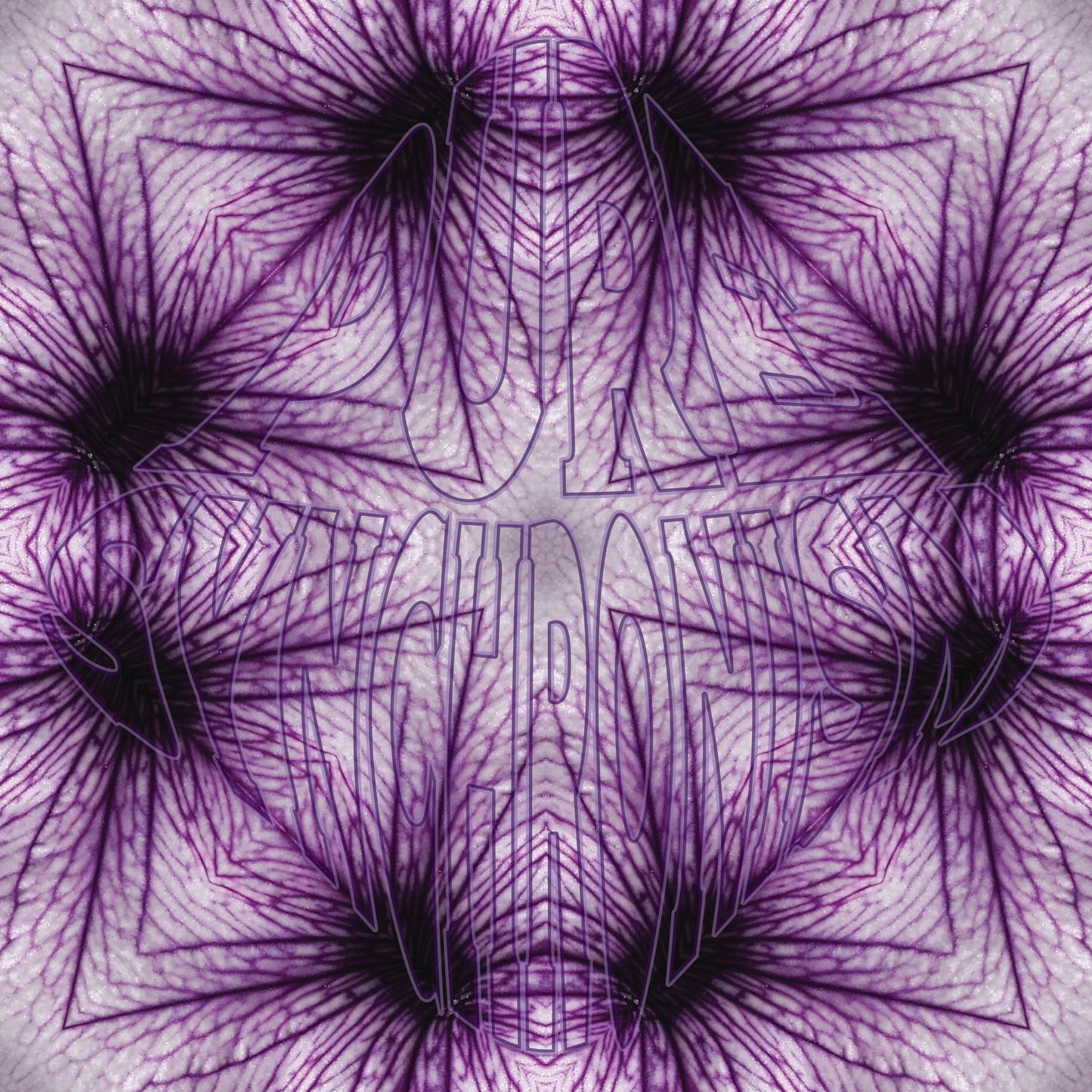 Purple White Flower v.1 — Cotton Hoodie