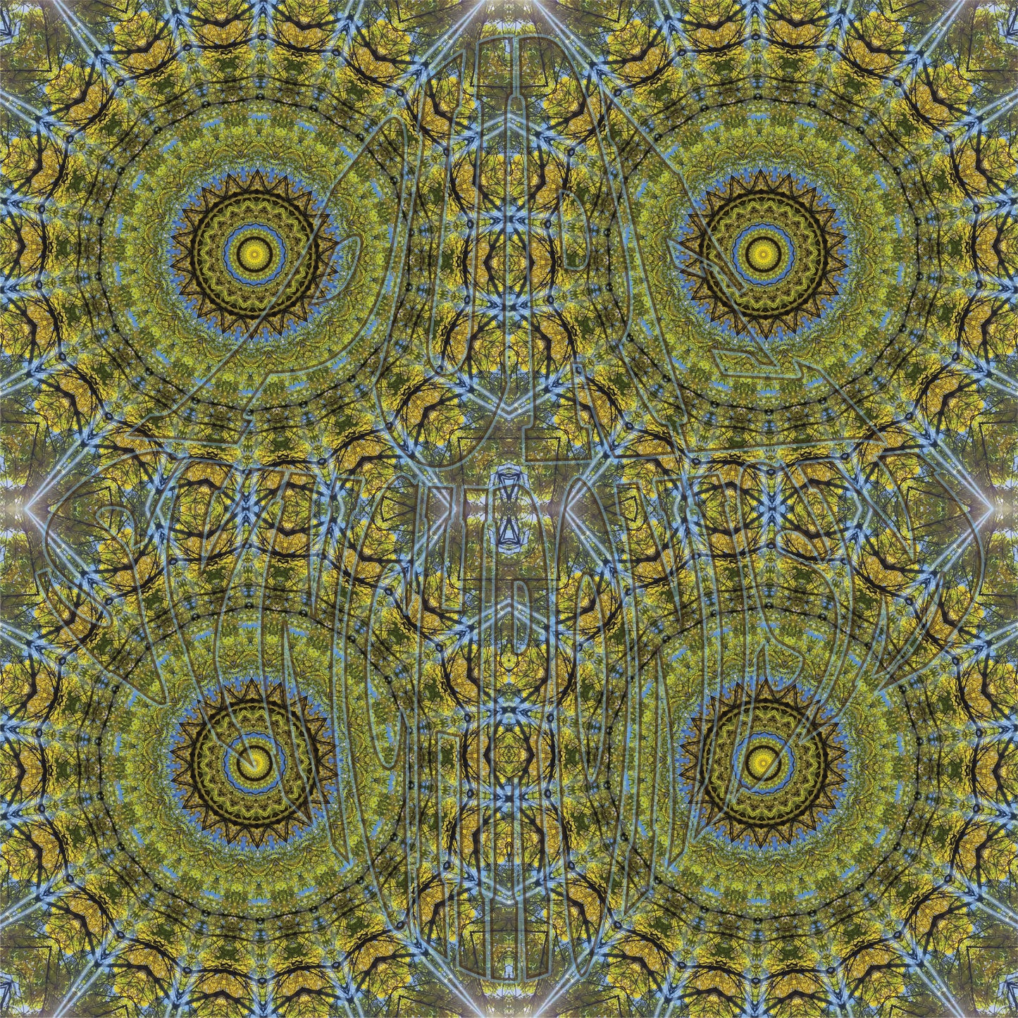 Sunbeams in Yellow Leaves Spiral v.2 — Cotton Hoodie