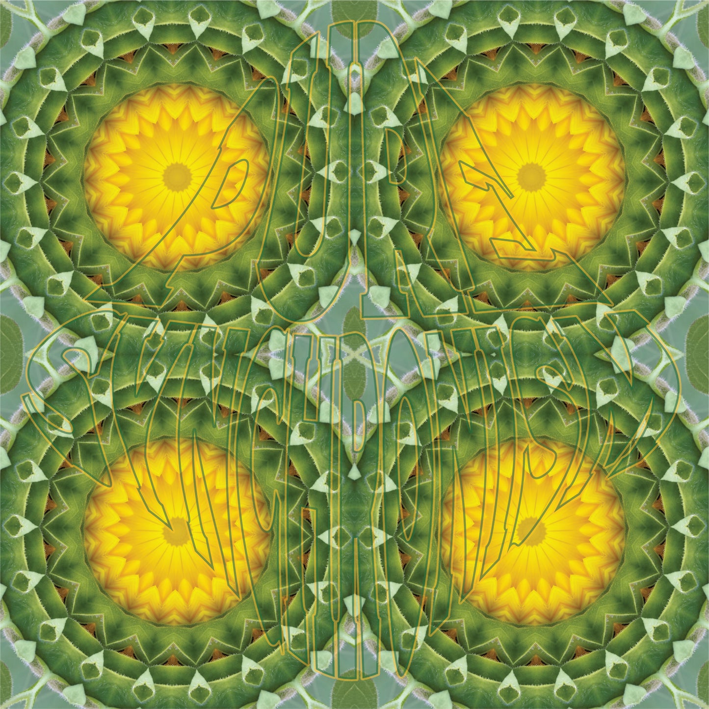 Sunflower Blooming Spiral v.2 Cotton Hoodie