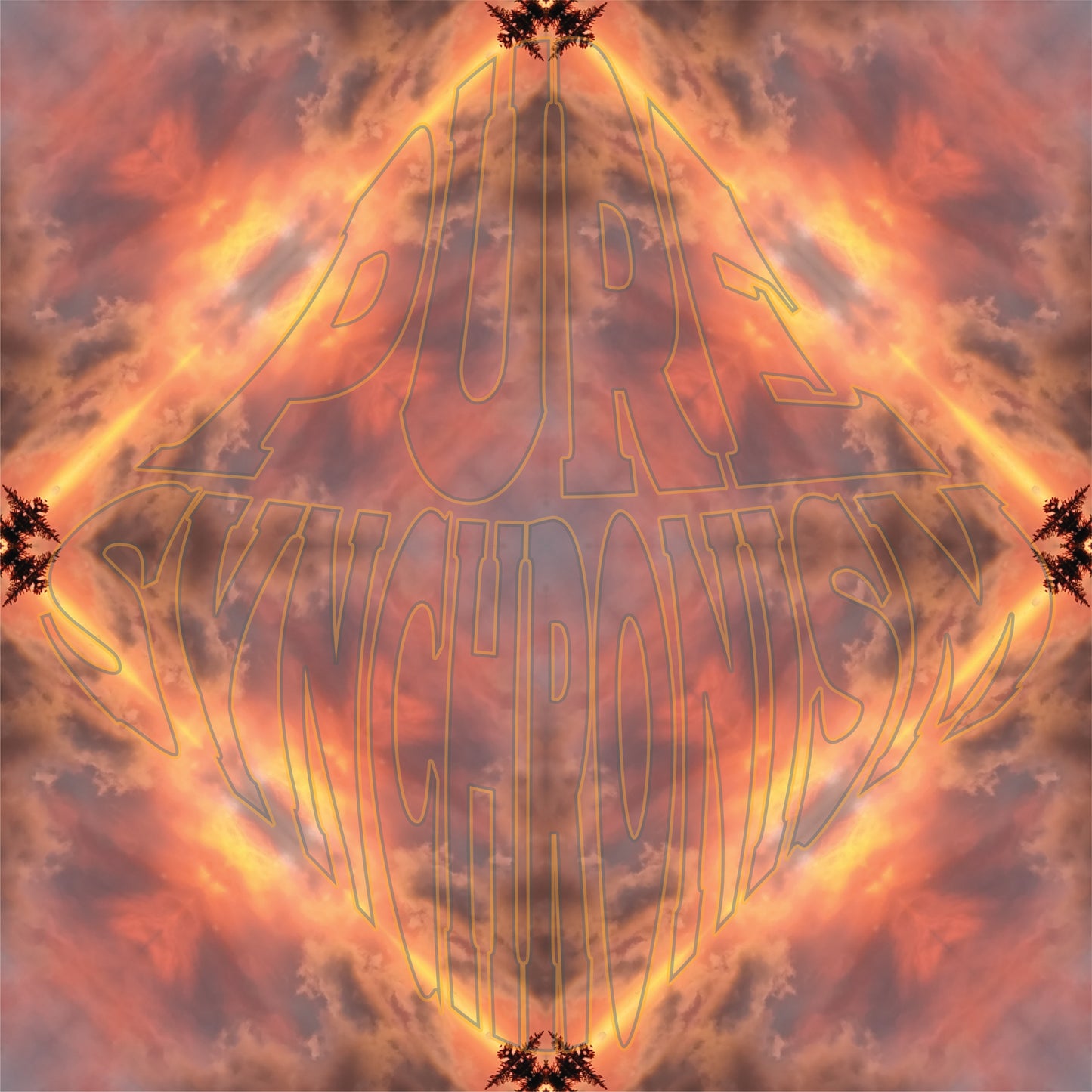 Sunset In Black Hawk Argyle v.1 — Cotton Hoodie