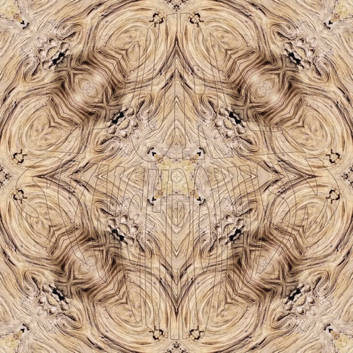 Swirly Burly Wood v.1 — Cotton Hoodie
