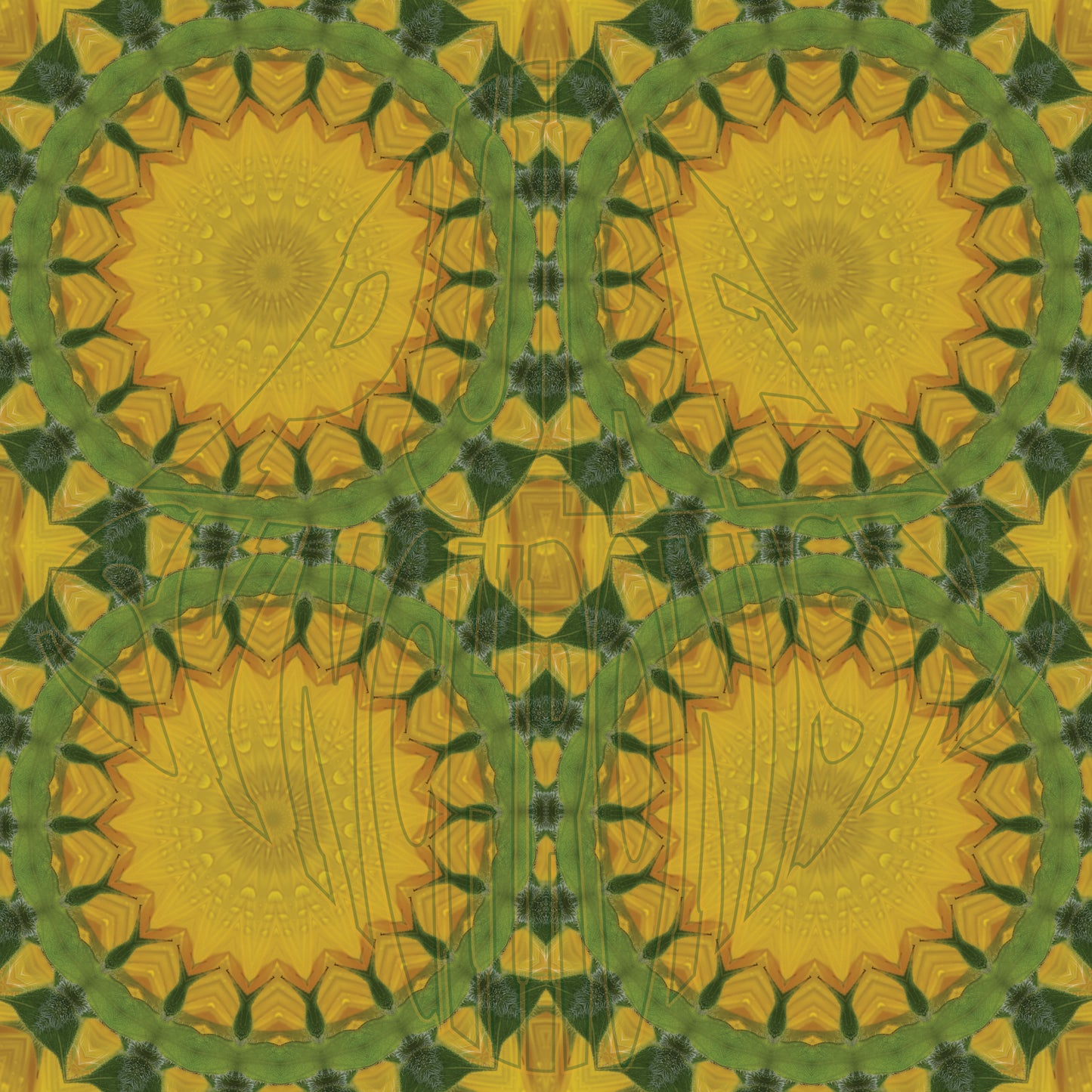 Under A Dewy Sunflower Spiral v.1 Cotton Hoodie